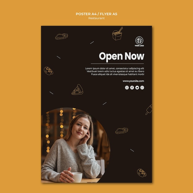 Restaurant Poster Template for Free Download