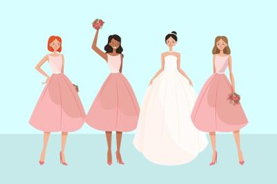 Bridesmaids Celebrating an Important Day – Free Download