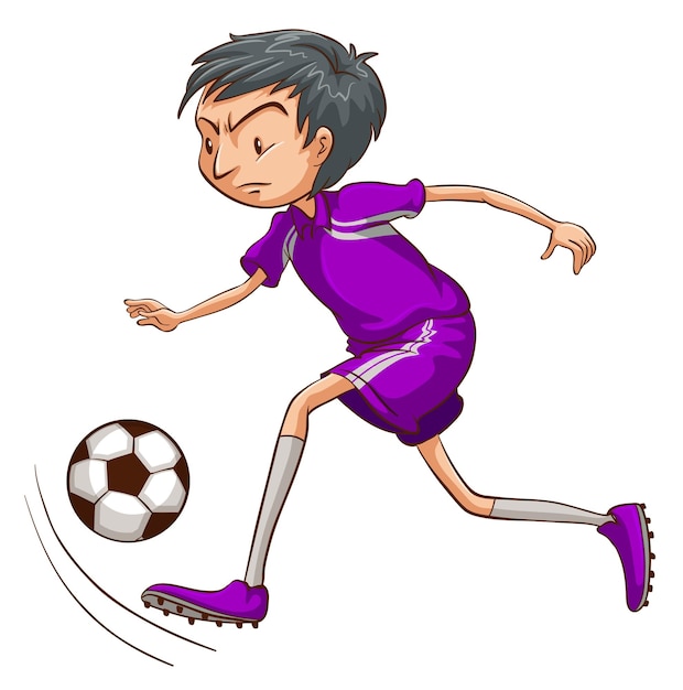 A Soccer Player in a Violet Uniform – Free Stock Photo for Download