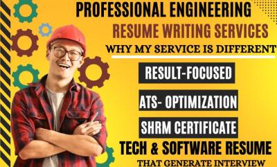 I Will Write Engineering Resume, Technical Resume, and Software Engineer Resume Writing