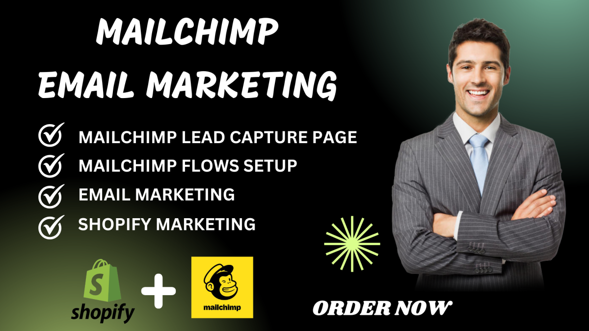 I will setup mailchimp flows, mailchimp email marketing for shopify