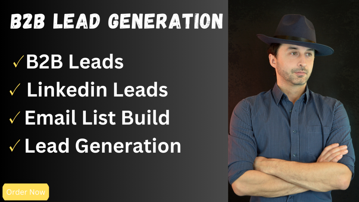 I will do targeted b2b lead generation,business leads and email lead list building