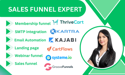 I will be your buiderall,leadpages,kajabi,kartra,instapage,funnelish,thrivecart expert