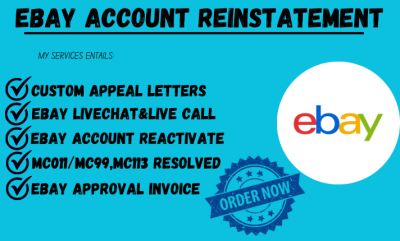 I Will Provide eBay Account Reinstatement Appeal Letter Solution for MC011