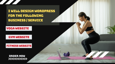 I will design a wordpress fitness website wordpress gym website, wordpress yoga website