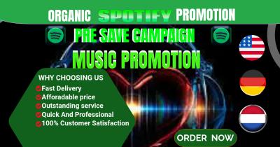 I Will Do Organic Spotify Music Promotion Presave Campaign Viral