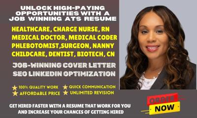 I will perfect resume for healthcare medical nanny charge nurse, medical coder rn