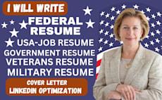 I will write federal resume for usajobs, ats ksa federal resume writing in 24 hrs