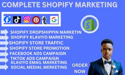 I will promote Shopify store increase Shopify store sales Shopify store marketing