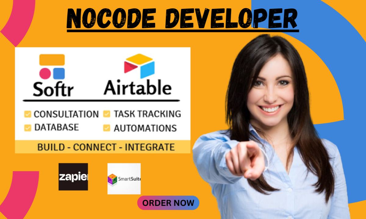 I will build softr webapp airtable database airtable automation, client portal