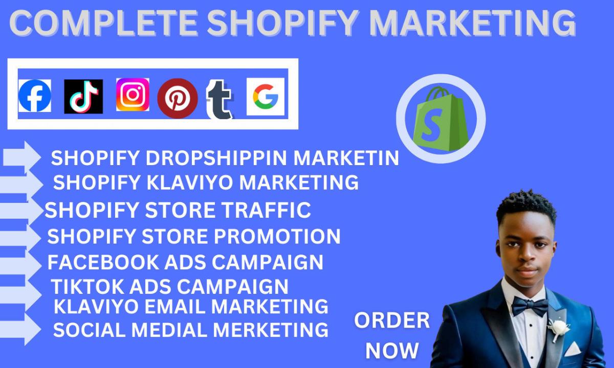 I will promote shopify store increase shopify store sales shopify store marketing