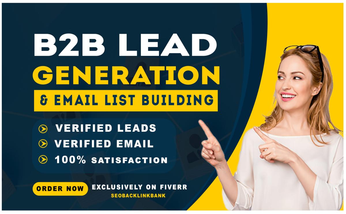 I will do targeted b2b lead generation, list building, and email list building