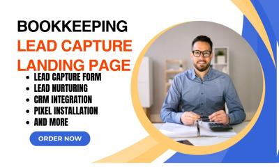 I will generate exclusive bookkeeping leads accounting lead landing page business leads