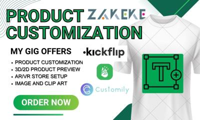 I will setup zakeke product personalization for your shopify POD store