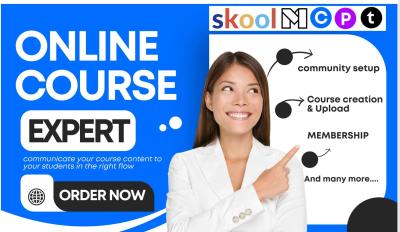 I will setup skool online community, mighty network, circle so 3 0 kajabi, better mode