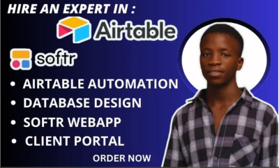 I will setup airtable, automatiion, airtable database, softr website and adalo app