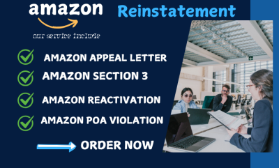 I will reinstate your amazon suspension, appeal letter, section 3, poa