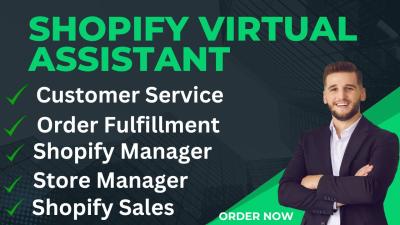 I will be shopify virtual assistant, shopify manager, store manager, shopify marketing