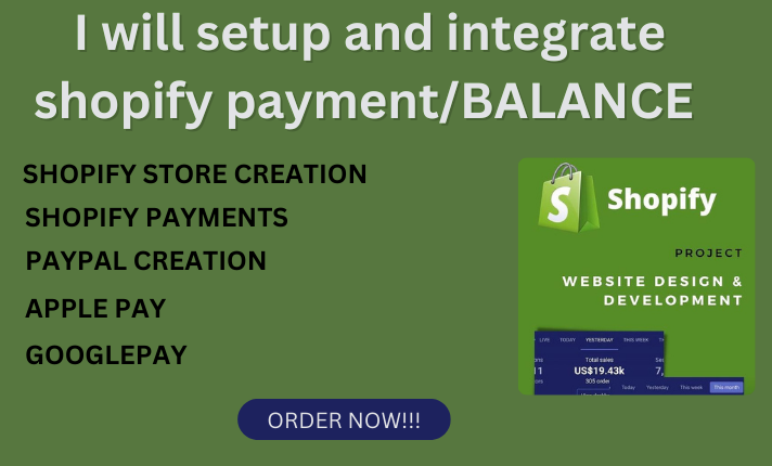 I Will Setup and Integrate Shopify Payment and Shopify Balance