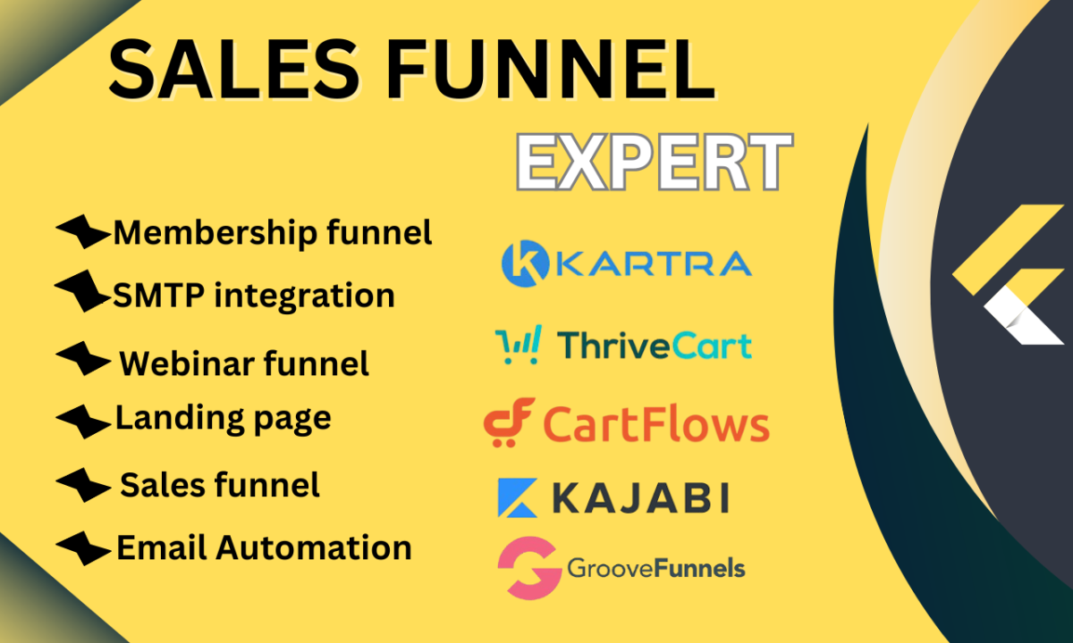 I will build clickfunnels 20 sales funnel,instapage,samcart,systemeio,kartra,thrivecart