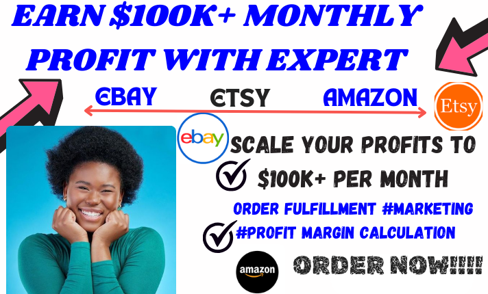 I will be your amazon ebay manager to make 100k profit, top selling product listing SEO