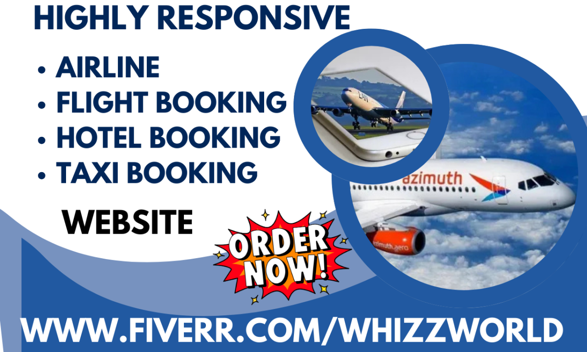 design airline website flight booking hotel booking taxi booking travel website