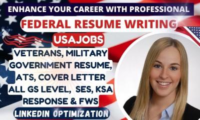 I will write a federal resume for usajobs, tailored to secure your federal positions