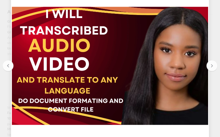 I will do flawless transcription for audio, video and image to text and proofread