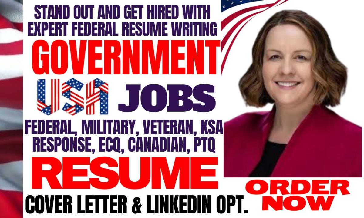 I will write ats optimized federal resumes for military, veteran, USA jobs, ecq roles