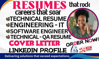 I will make standard engineering resume, software engineer, technical, IT, and civil resume