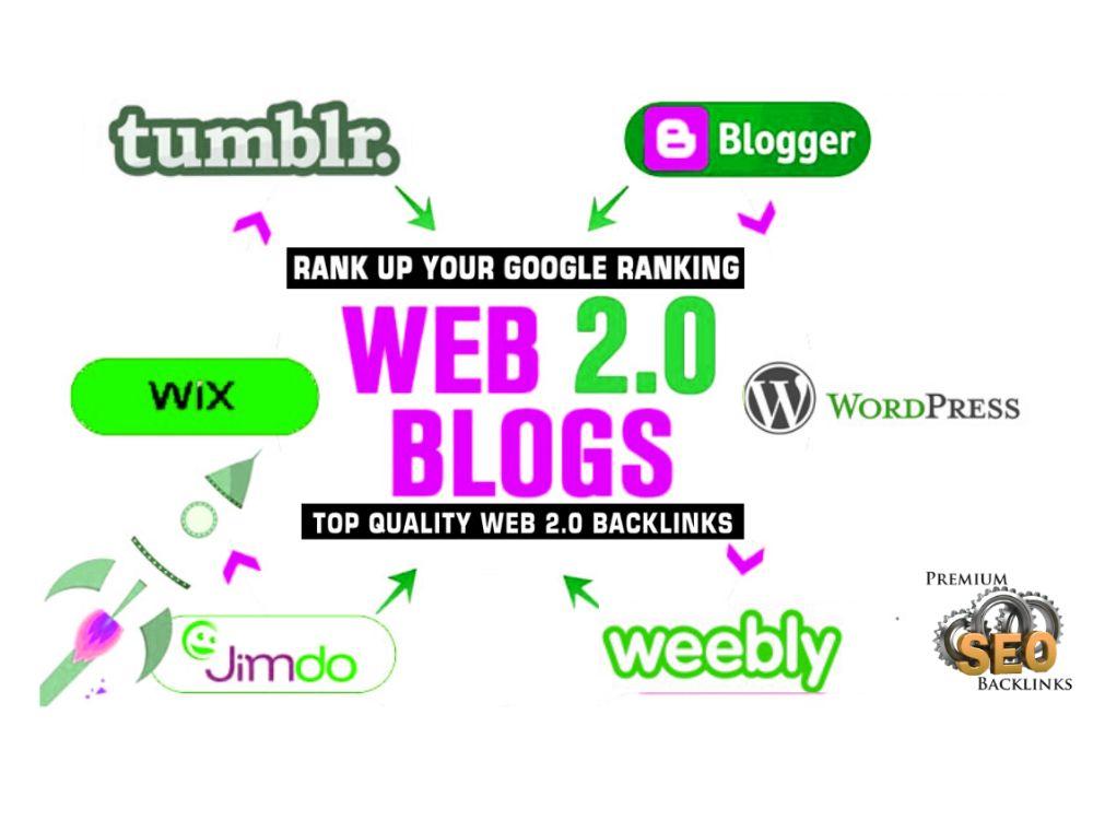 I will build high quality dofollow web 2 0 backlinks for top google rankings