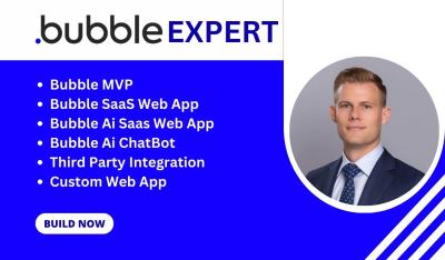 I will develop bubble io saas bubble mvp bubble io app bubble api developer bubble web