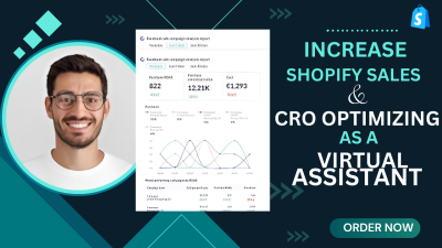 I will be your shopify virtual assistant store manager to increase cro and store sales