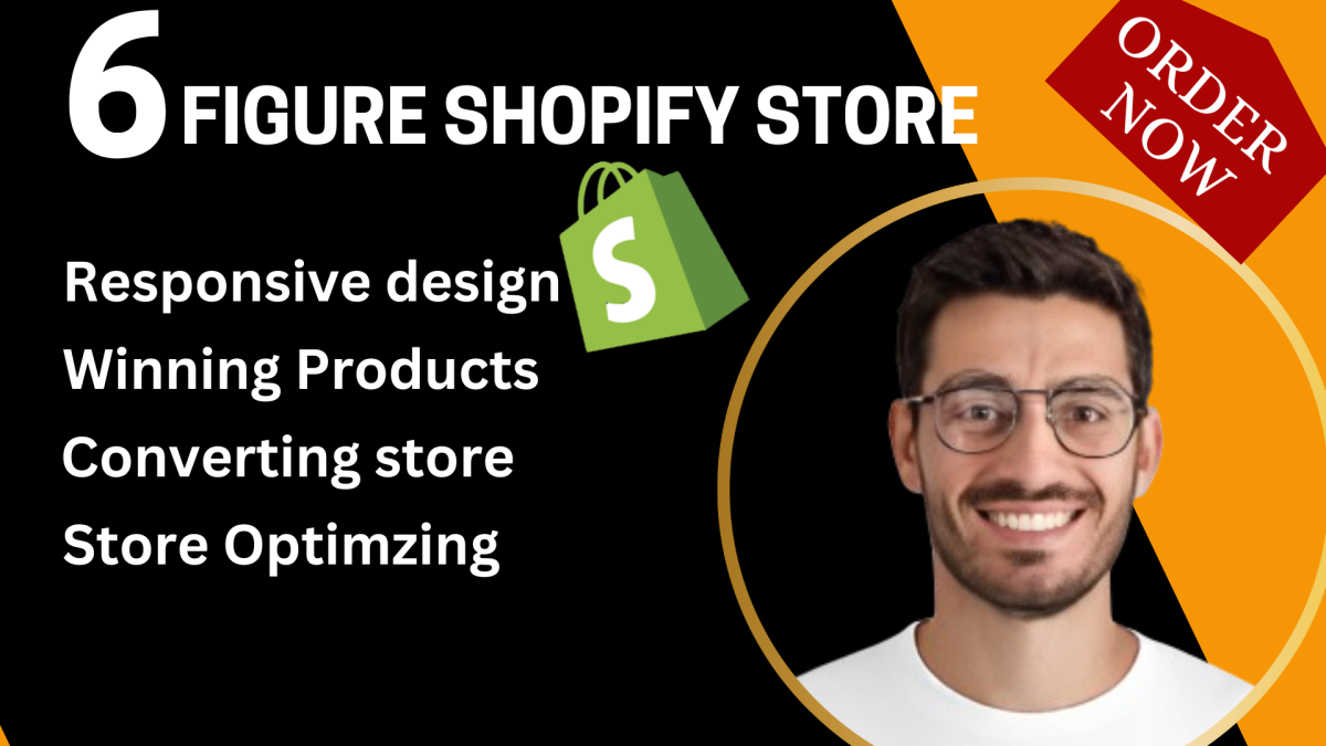 I will design you a 6 figure conversion shopify store website store setup