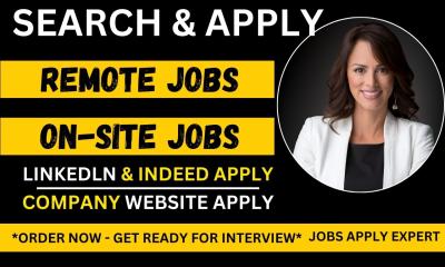 I will search and apply for remote onsite reverse recruit applications job search