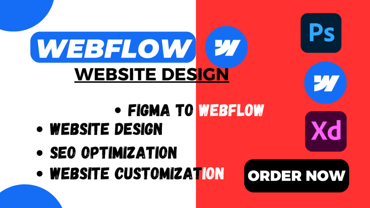 I will design redesign webfow websites, web design figma to webflow