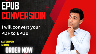 I will do your ebook conversion, from pdf to epub and word to epub