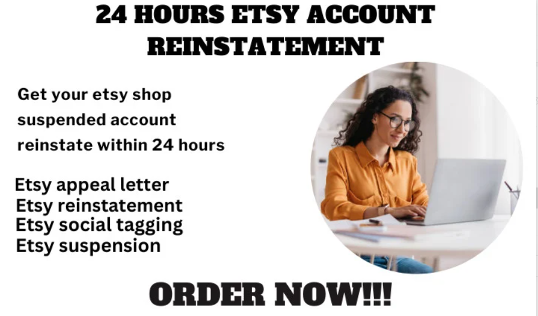 I Will Do Etsy Account Reinstatement, Etsy Restriction, Etsy Suspension