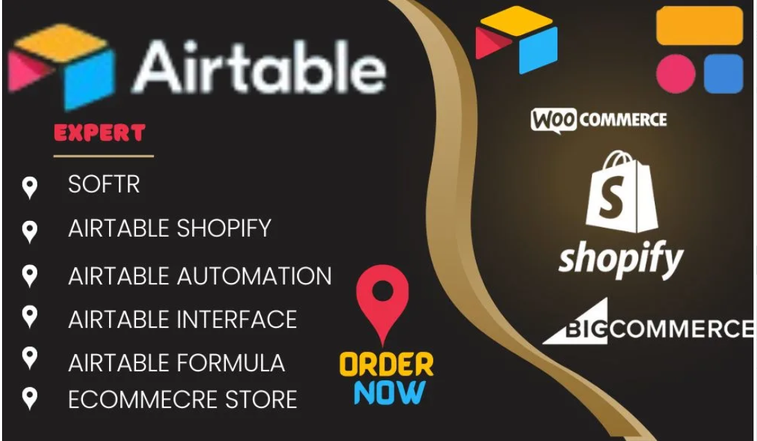 I will integrate airtable database with shopify and setup ecommerce store using softr