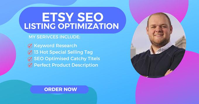 I will do etsy SEO listing optimization to rank etsy shop on etsy