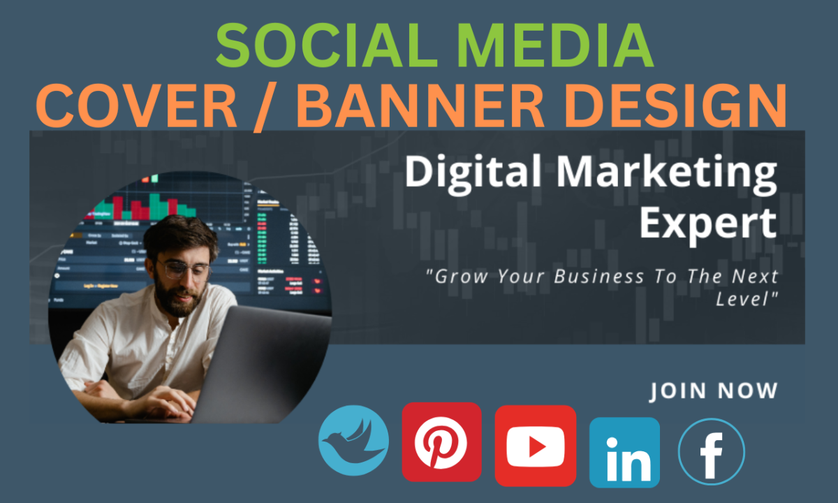 I will design linkedin banner, youtube thumbnails twitter banners facebook cover