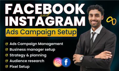 I will run facebook ads, instagram campaigns, and pixel setup for leads and sales