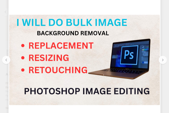 I will do bulk image background removal, replacement, resizing and retouching