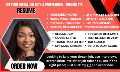 I will write registered nurse, nurse practitioner, medical or healthcare manager resume