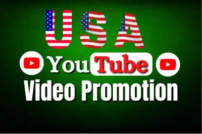 I will do fast USA youtube channel promotion, video promotion to USA audience