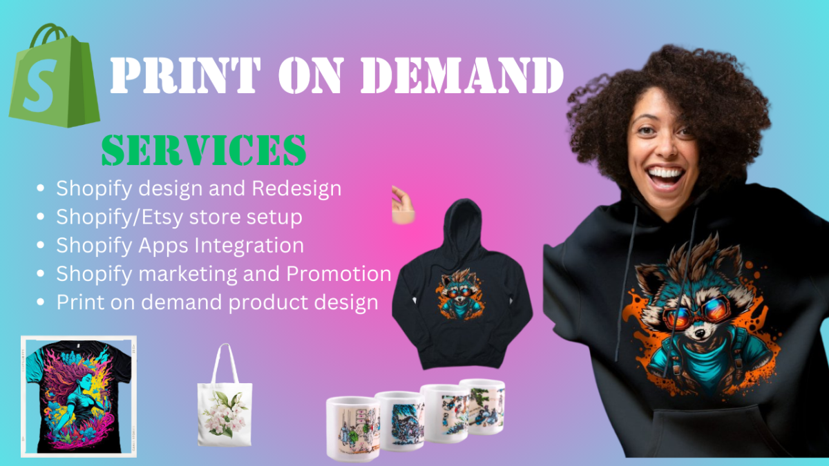 shopify print on demand website etsy pod store printiful printify shineon gelato