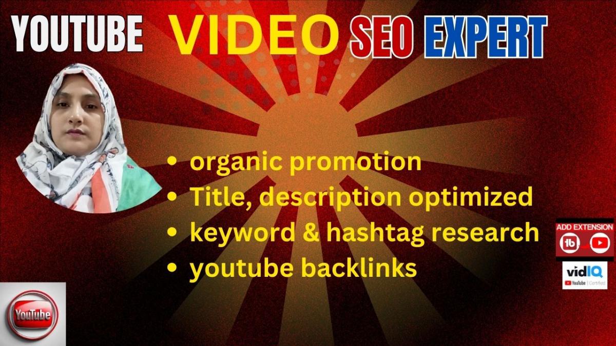 I will do youtube channel seo backlinks and video promotion