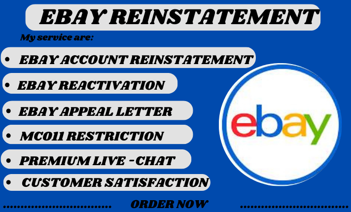 I will reinstate your suspended ebay account, ebay restriction within 24hrs with appeal