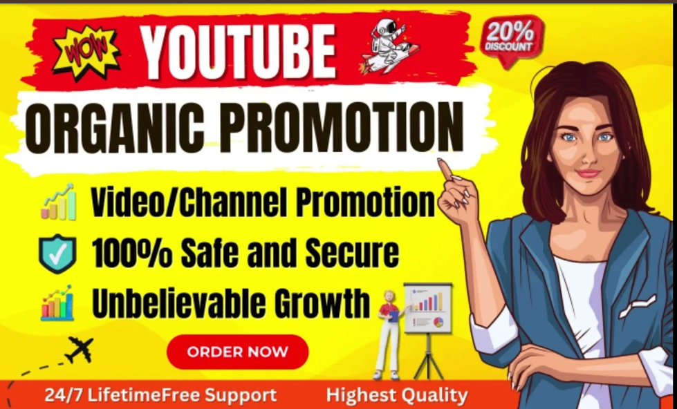 I will do superfast organic youtube channel promotion and monetization