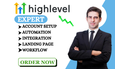 i will setup gohighlevel landing page go high level workflow sales funnel ghl website